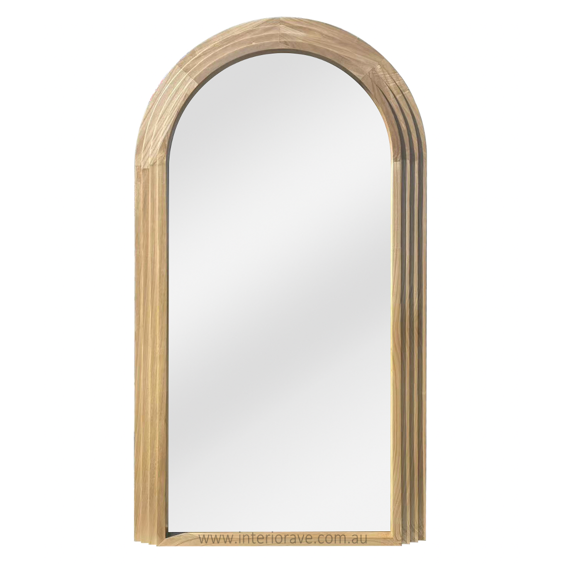 Interior Ave - Sierra Arched Step Mirror – Signature Sculptural Natural Wood Statement Piece