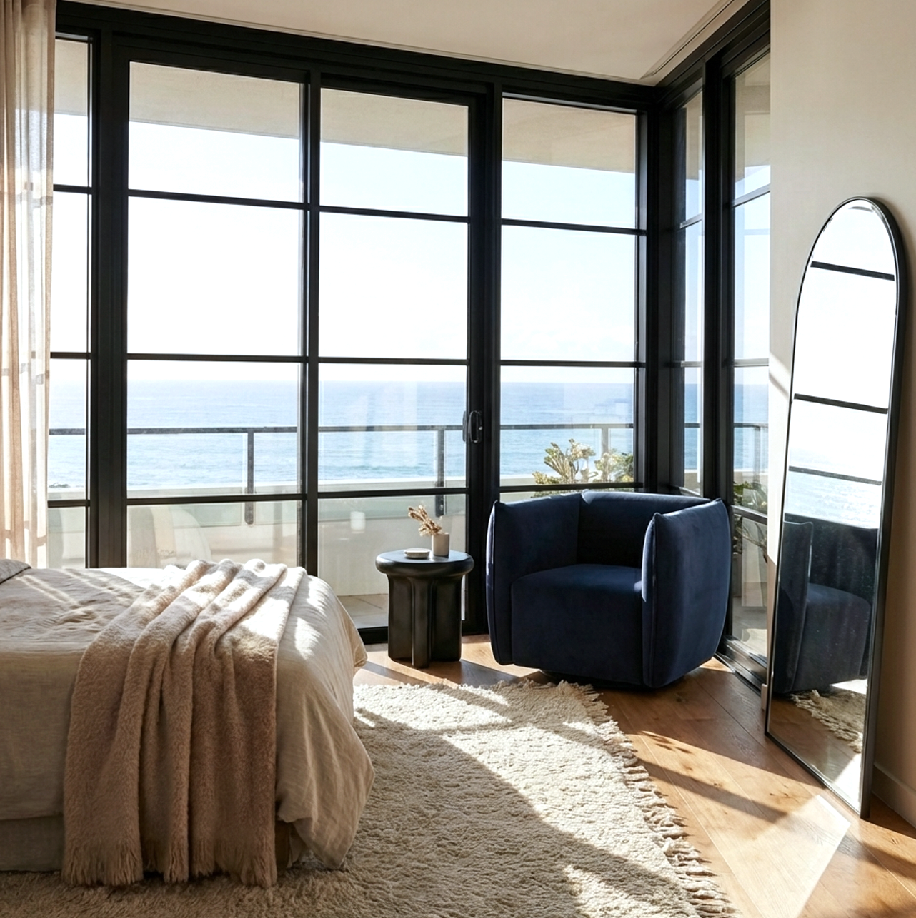 Interior Ave - Havana Velvet Accent Chair - Indigo