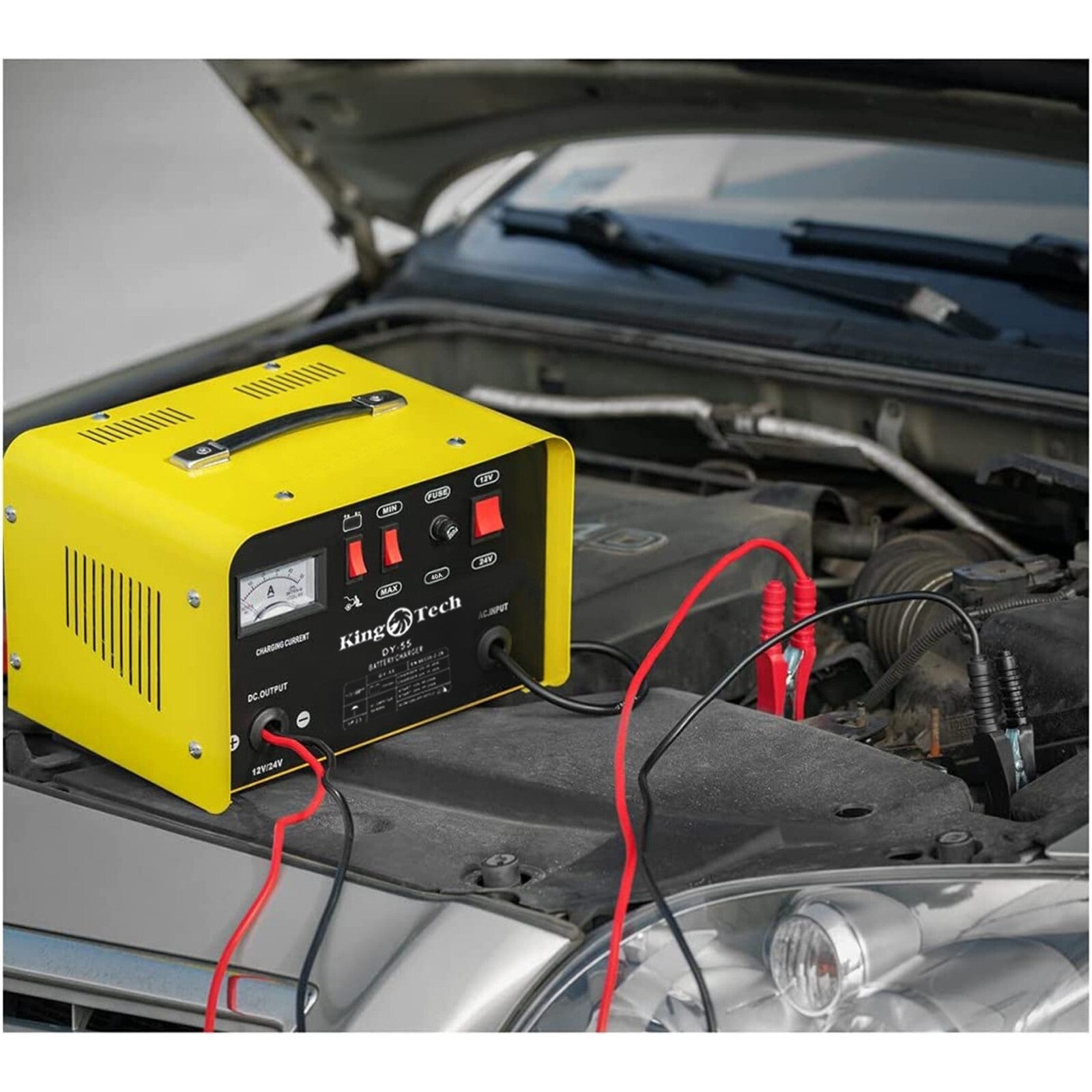 Car Battery Charger 2 in 1 40A 12V 24V For Car ATV Boat Caravan Motorcycle 2in1