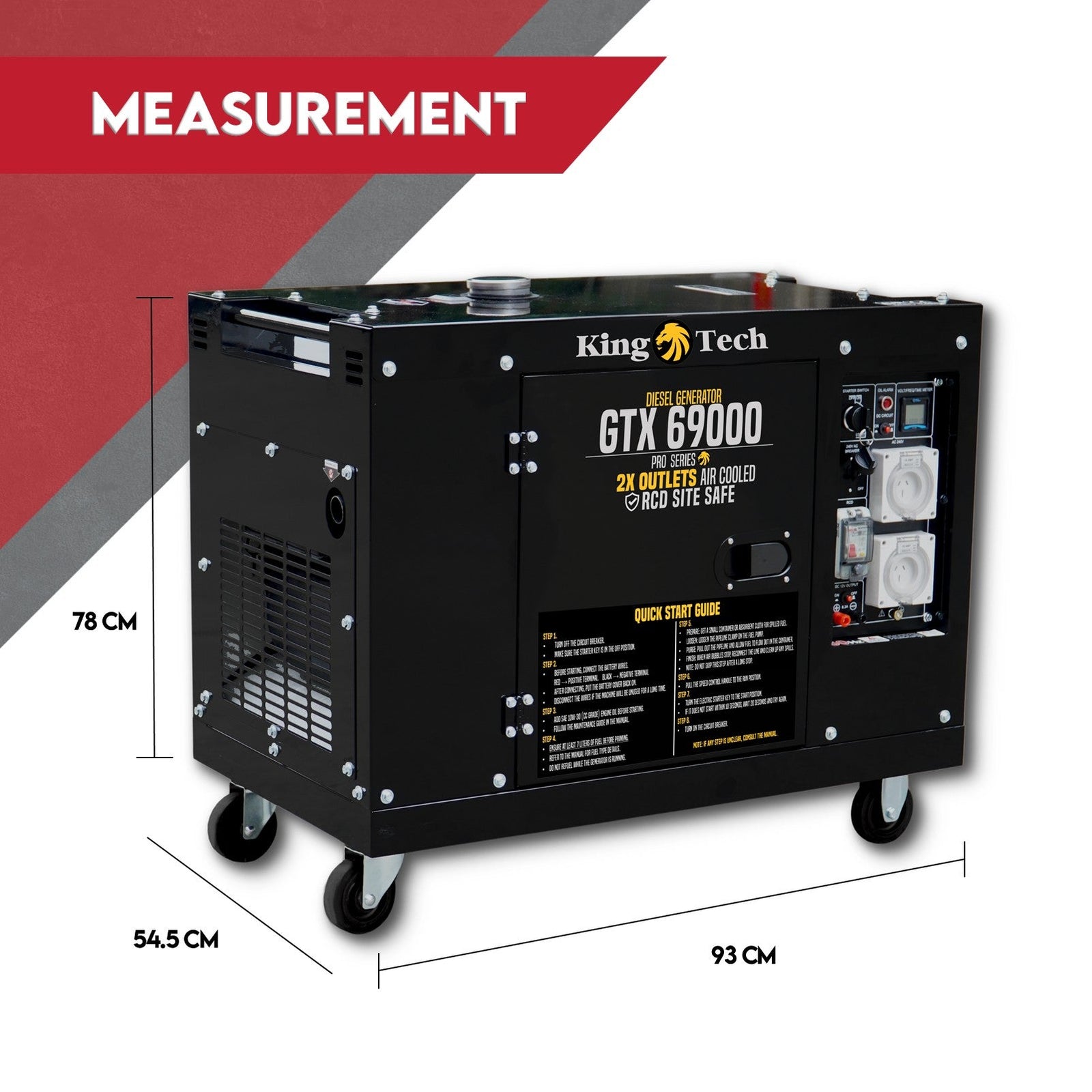 8.4kW Max 6kW Rated Diesel Generator New Single Phase Commercial