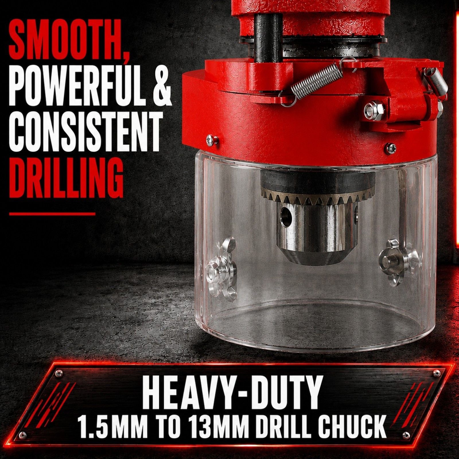 King Tech 450W Drill Press Pedestal Benchtop Bench Stand Pillar 5 Variable Speed