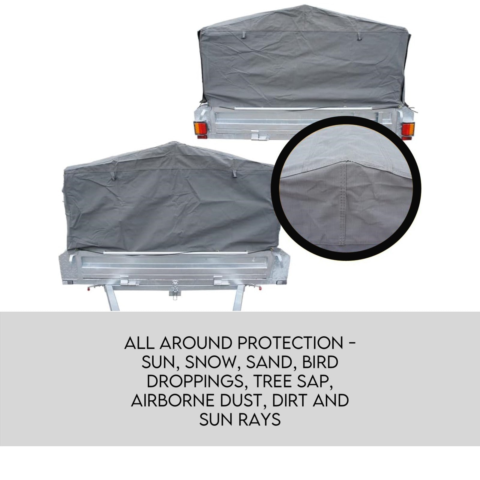 Box Cage Trailer Cover Canvas Tarp for 7x4 600mm High Cage Premium Quality 2 ft