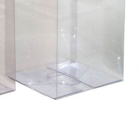 100 Pack of 10cm Square Cube PVC Box - Product Showcase Clear Plastic Shop Display Storage Packaging Box
