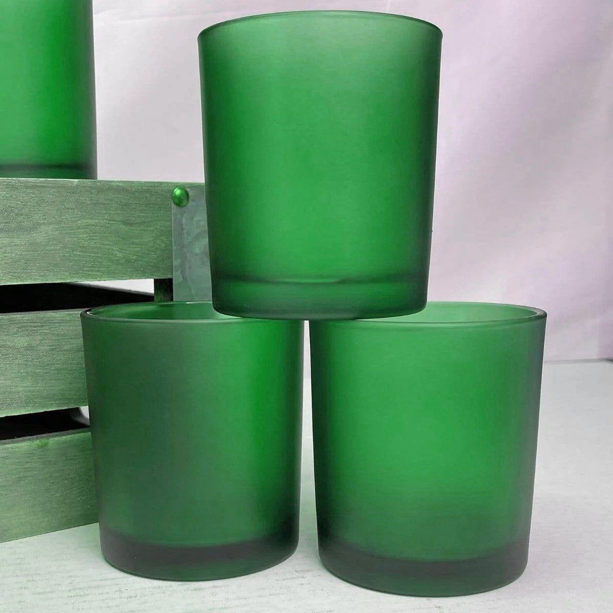 10 Pack Green Frosted Glass Votive Candle Holders Table Centreoieces Xmas Wedding Anniversary Event Recption Party Function or Home Decor