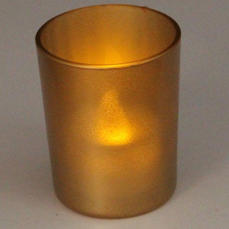 10 Pack Matt Gold Glass Votive Candle Holders Table Centreoieces Xmas Wedding Anniversary Event Recption Party Function or Home Decor