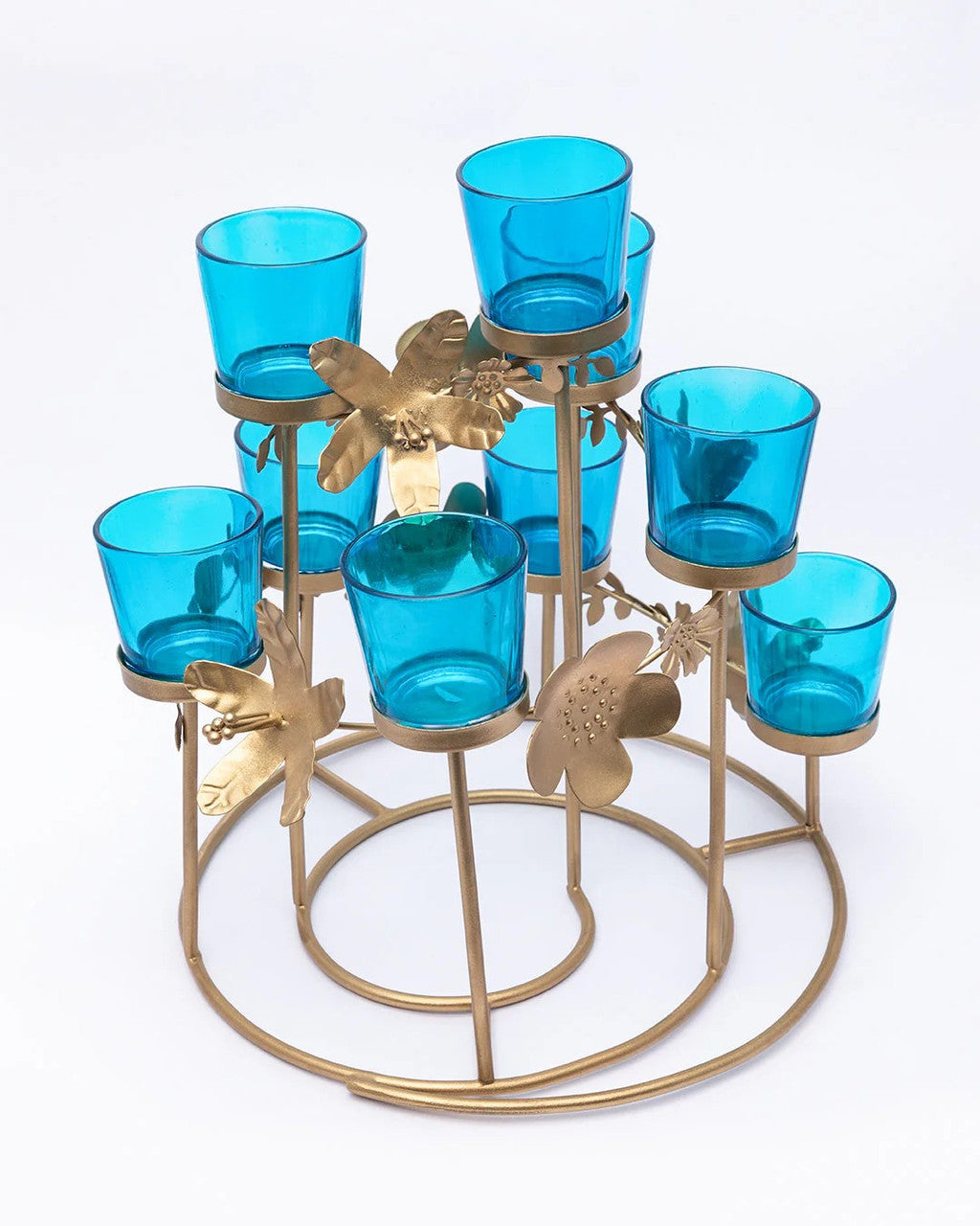 20 Pack Turquoise Glass Votive Tealight Candle Holders House Party Centerpiece Xmas Wedding Decor Glass Candlestick Party Decorations Bridal Baby Shower Event