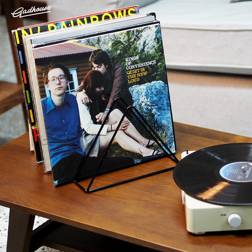 Crosley Voyager Bluetooth Portable Turntable - Cocoa + Gadhouse Vinyl Rack Bundle - Black