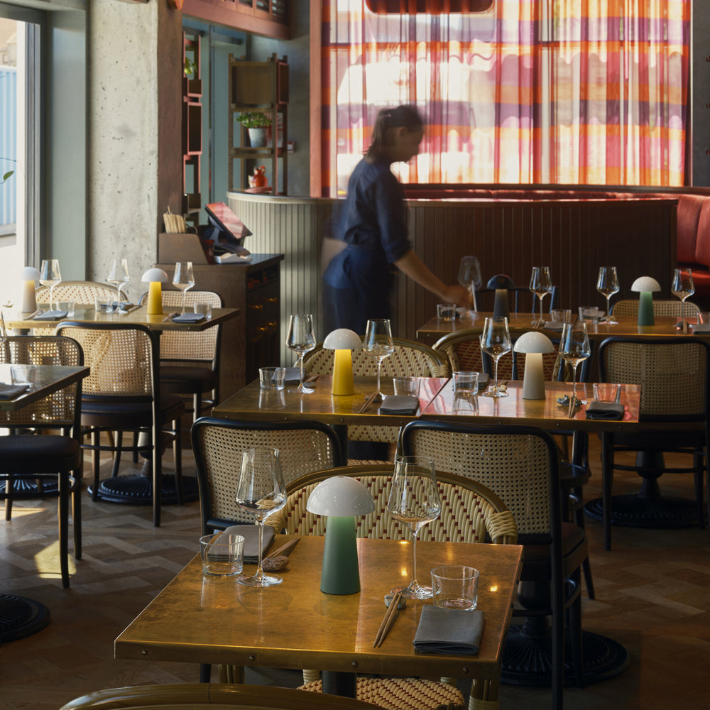 Kreafunk Bello Lamp, Portable And Rechargeable - Light Wood