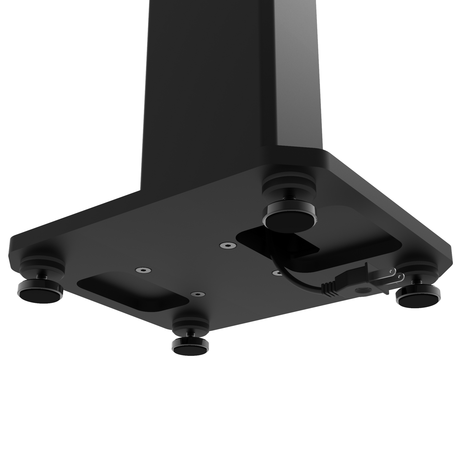 Kanto YU4 140W Powered Bookshelf Speakers with Bluetooth® and Phono Preamp - Pair, Matte Black with SX22 Black Stand Bundle