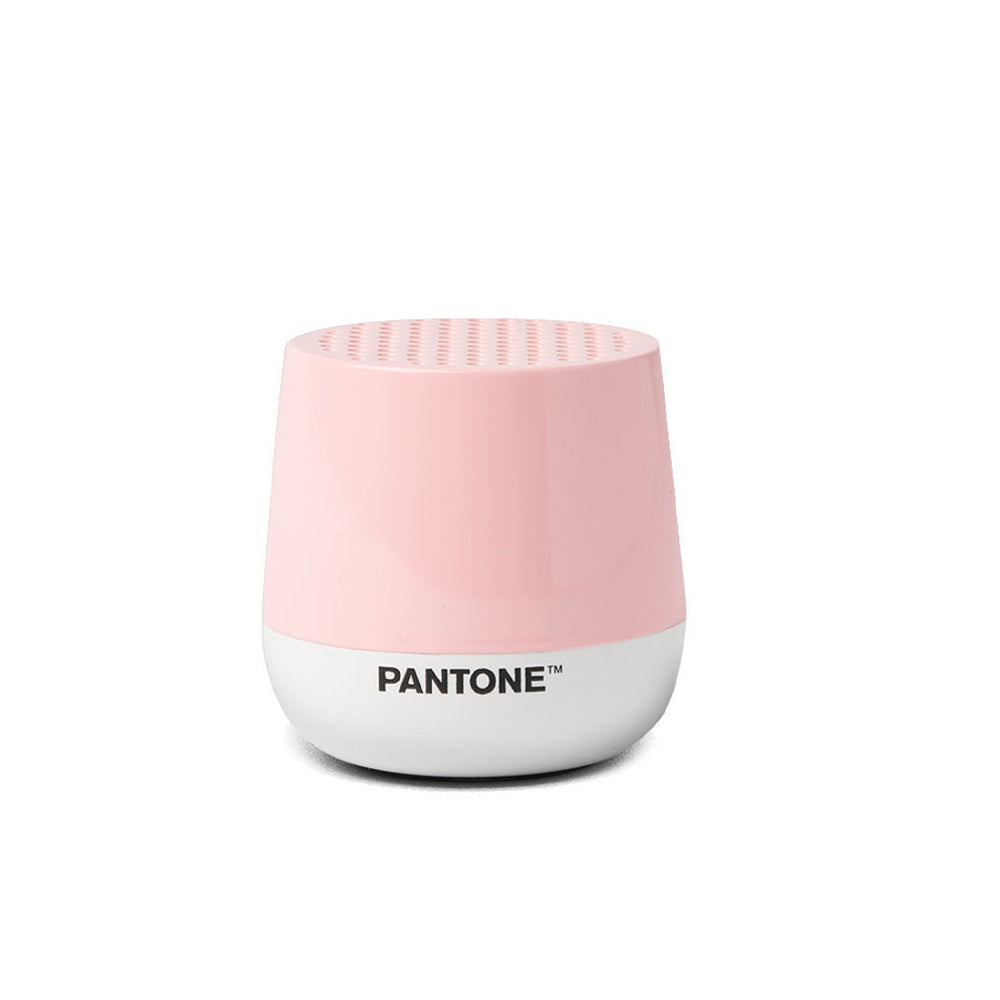 Lexon GIFT Set PANTONE - Includes Mino+ Mini Speaker, Flip Classic Clock, Mina M Lamp, Thykho 3 Speaker - Rose Pink
