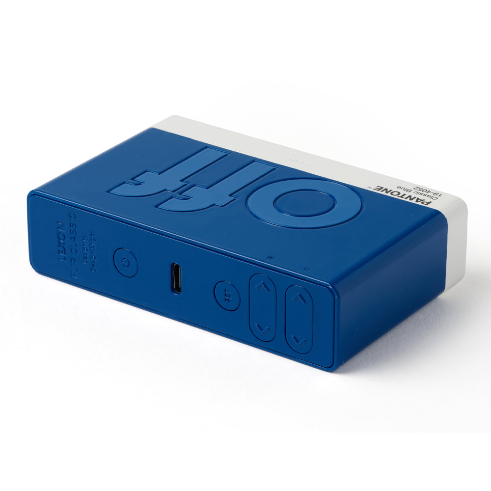 Lexon Flip Classic Reversible Alarm Clock PANTONE - Classic Blue