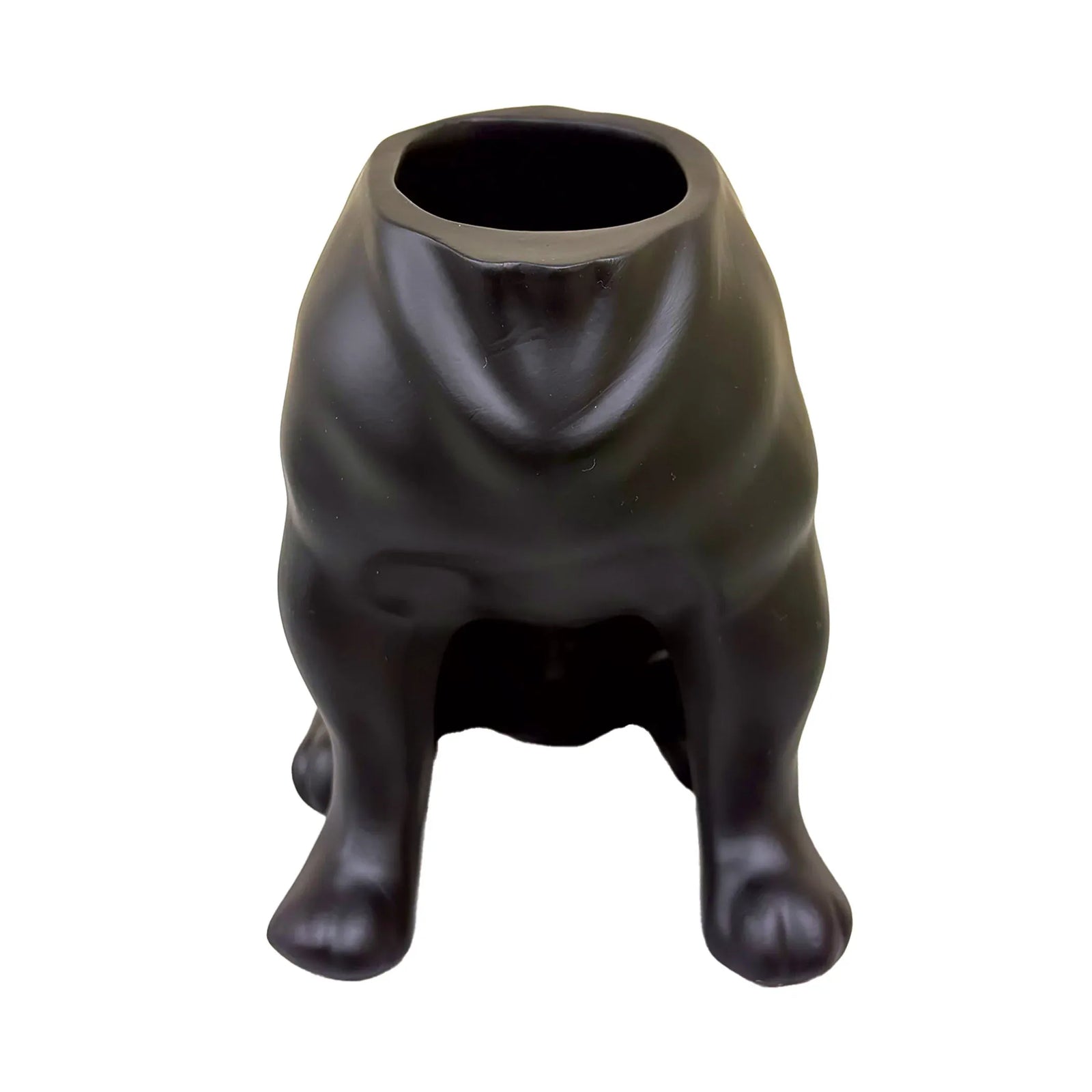 Urban Attitude Maggie Bulldog Planter - Matte Black