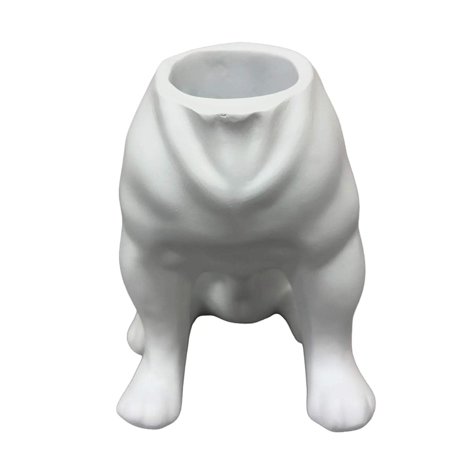 Urban Attitude Maggie Bulldog Planter - Matte White