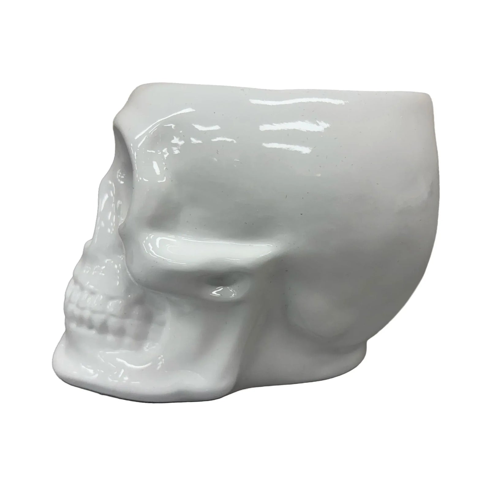 Urban Attitude Skull Statue - Matte White