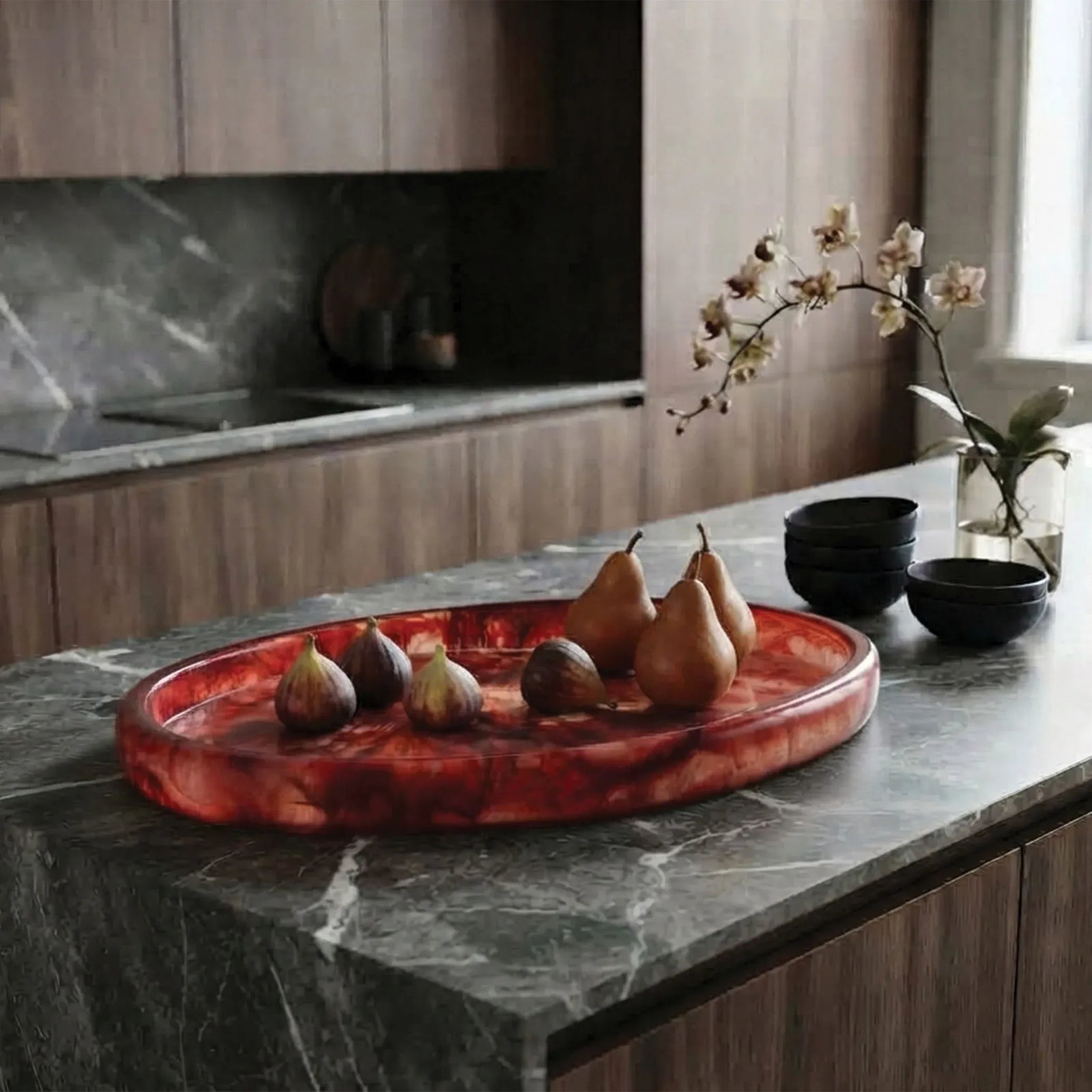 Urban Attitude MIA Extra Large Bowl Height 6cm, Width 37cm, Length 49cm - Berry Red
