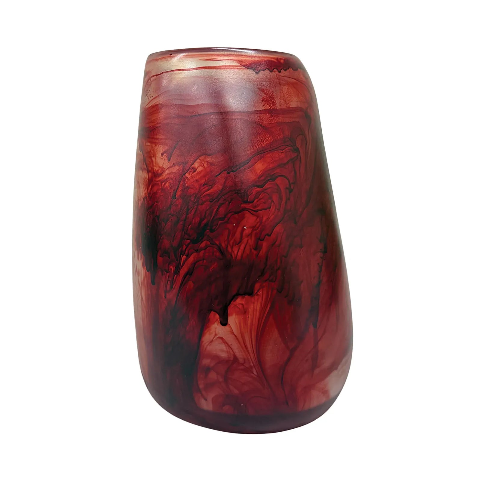 Urban Attitude RACH Large Vase Height 25.5cm, Width 17cm, Opening 6cm x 9cm - Berry Red