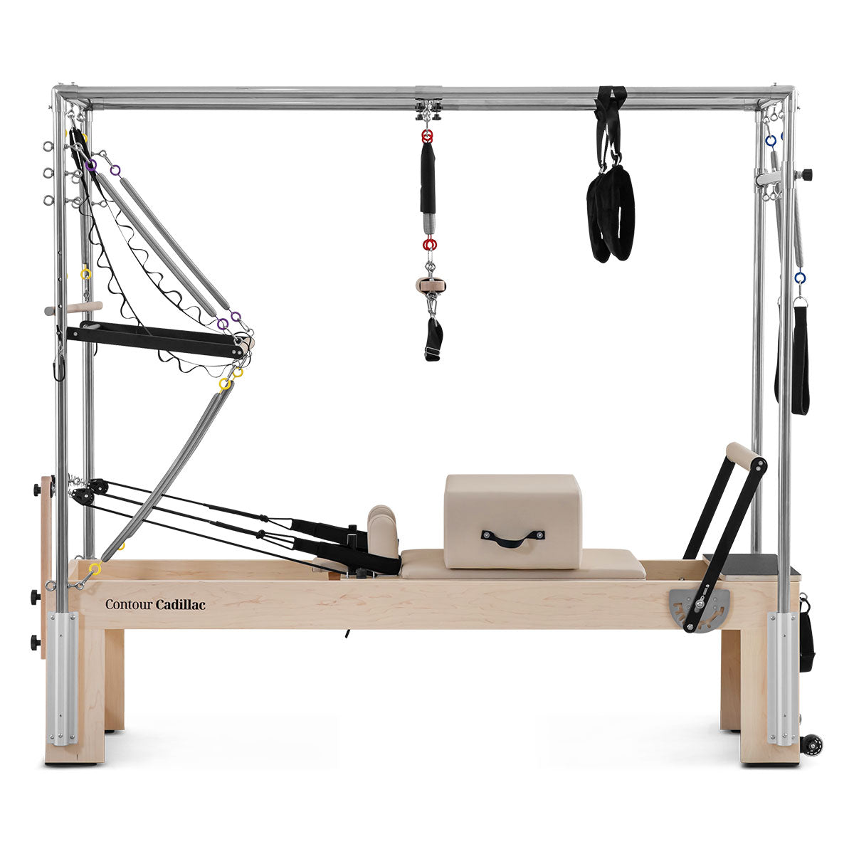 Lifespan Fitness Contour Cadillac Pilates Reformer with Full Trapeze Table (Beige)