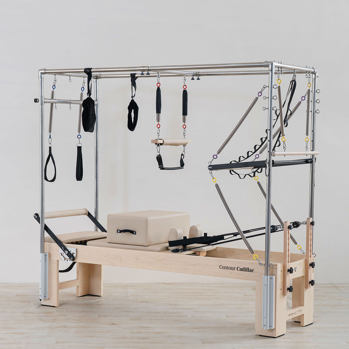 Lifespan Fitness Contour Cadillac Pilates Reformer with Full Trapeze Table (Beige)