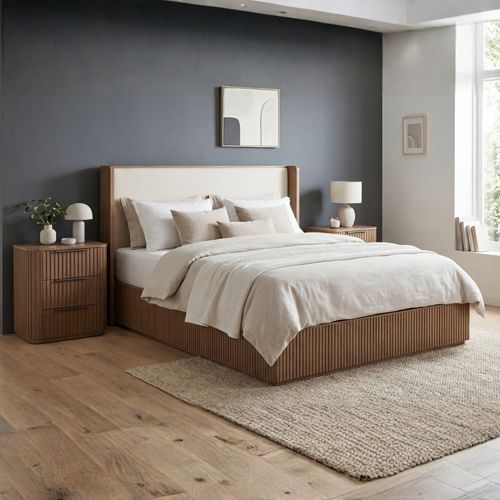 Bedroom Suite 5 Pcs In Oak Colour with Dresser and Tallboy
