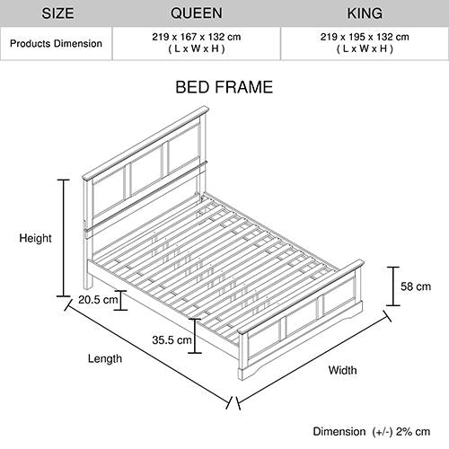 4 Pcs Bedroom Suite Solid MDF Queen White
