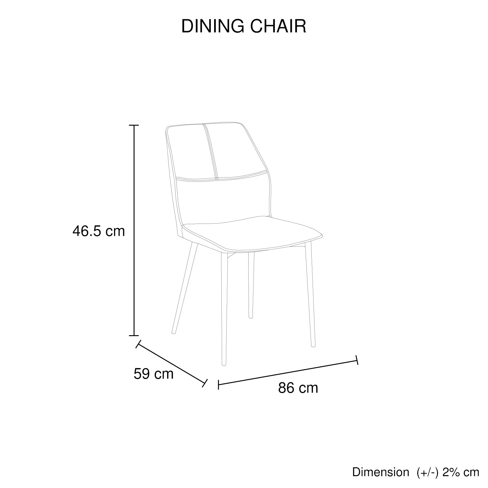 6x Dining Chair Brown Faux Leather Upholstered Seat Powder Coated Iron Legs