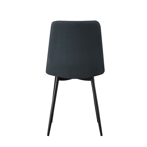 6X Dining Chair Fabric Upholstered Padded Dark Grey colour