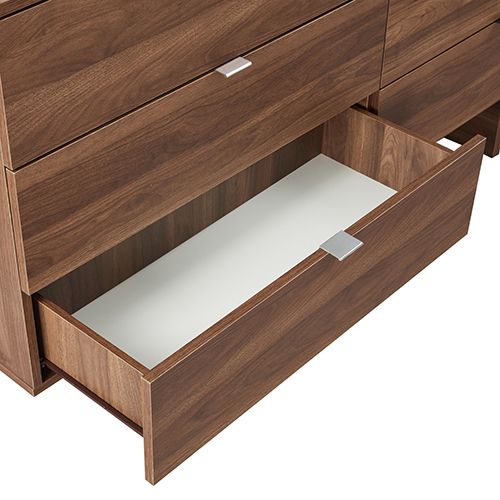 Dresser Mirror with Melamine Finishing 6 Drawers