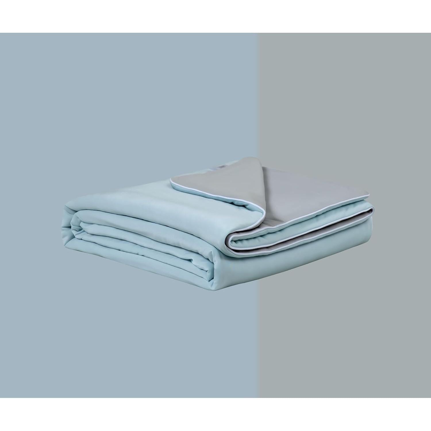 Gioia Casa Ice Cooling Reversible Summer Comforter Blanket (Blue and Grey, Queen/King)