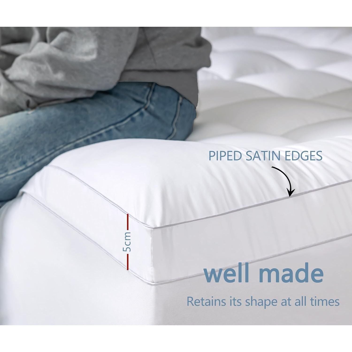 Gioia Casa Luxury Extra Thick 1000GSM Mattress Topper-King size