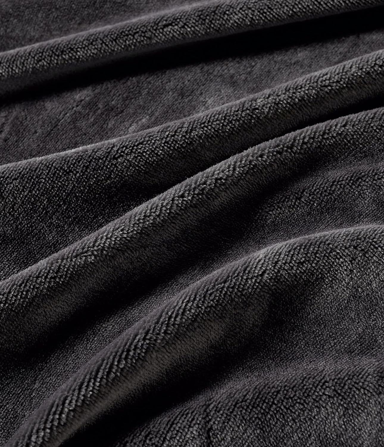 Teddy Sherpa Twin-Pack European Pillowcases - Soft Reversible Velvet & Sherpa Cushion Covers - Machine Washable with Zipper Closure - 65x65cm - Charcoal