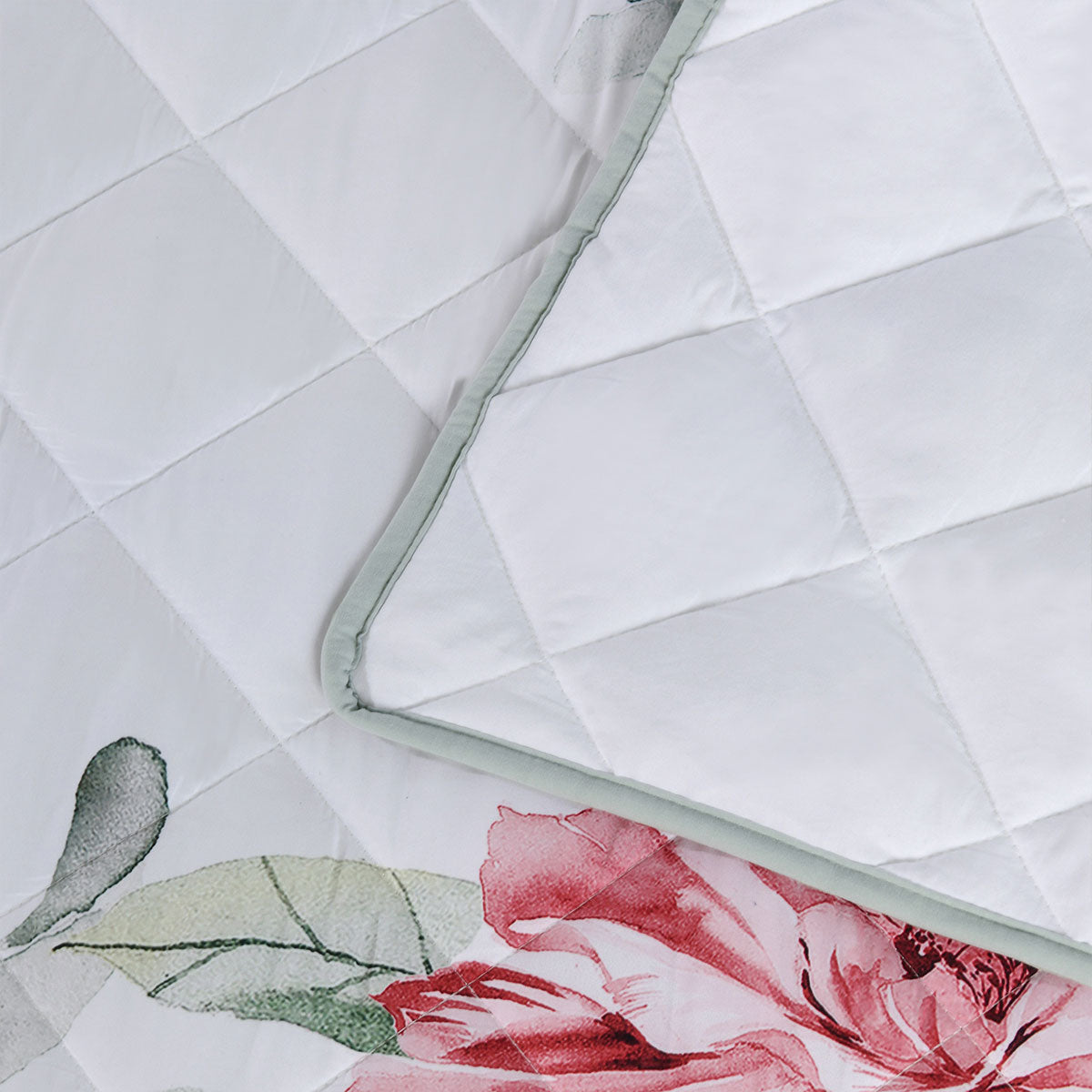 Bianca Coleraine White Floral Printed Bedspread Set King Single