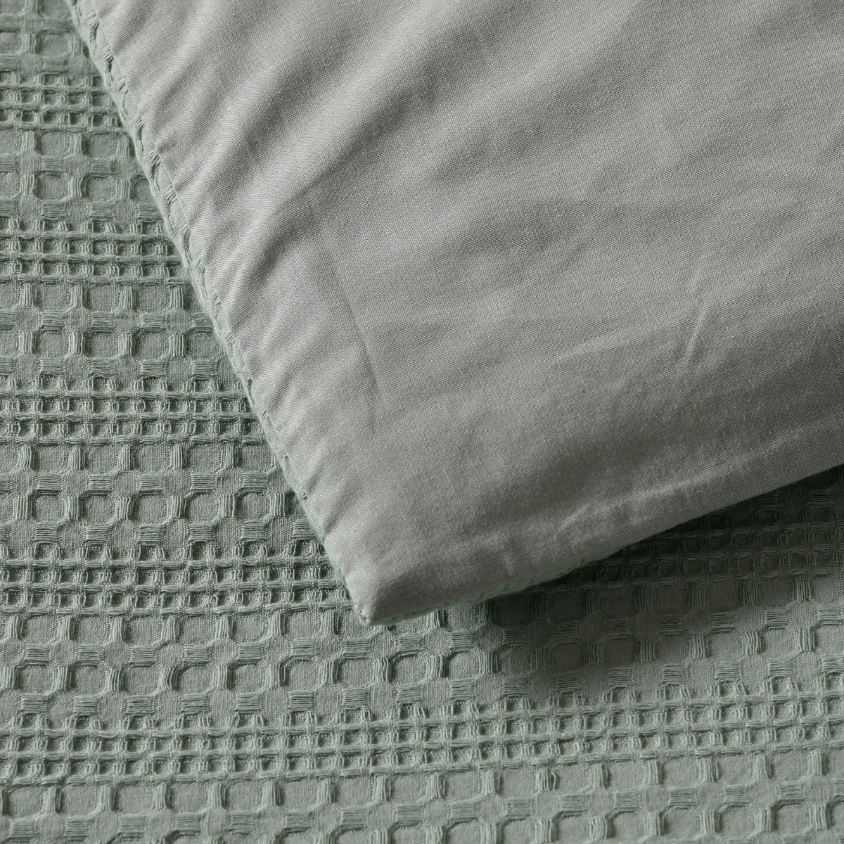 Bianca Kahlani Sage Waffle Quilt Cover Set Double