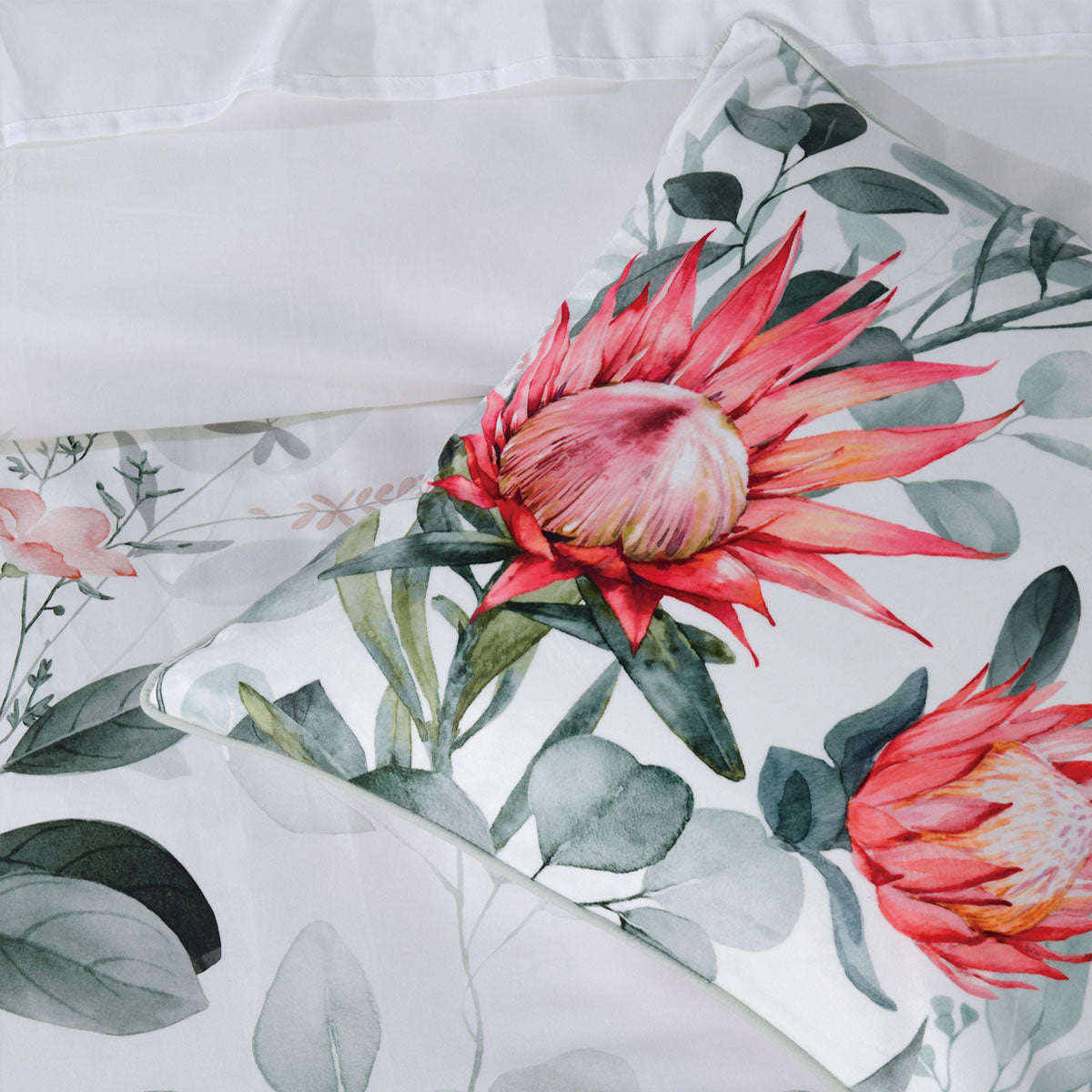 Bianca Wellingrove White Cotton Sateen Quilt Cover Set Double