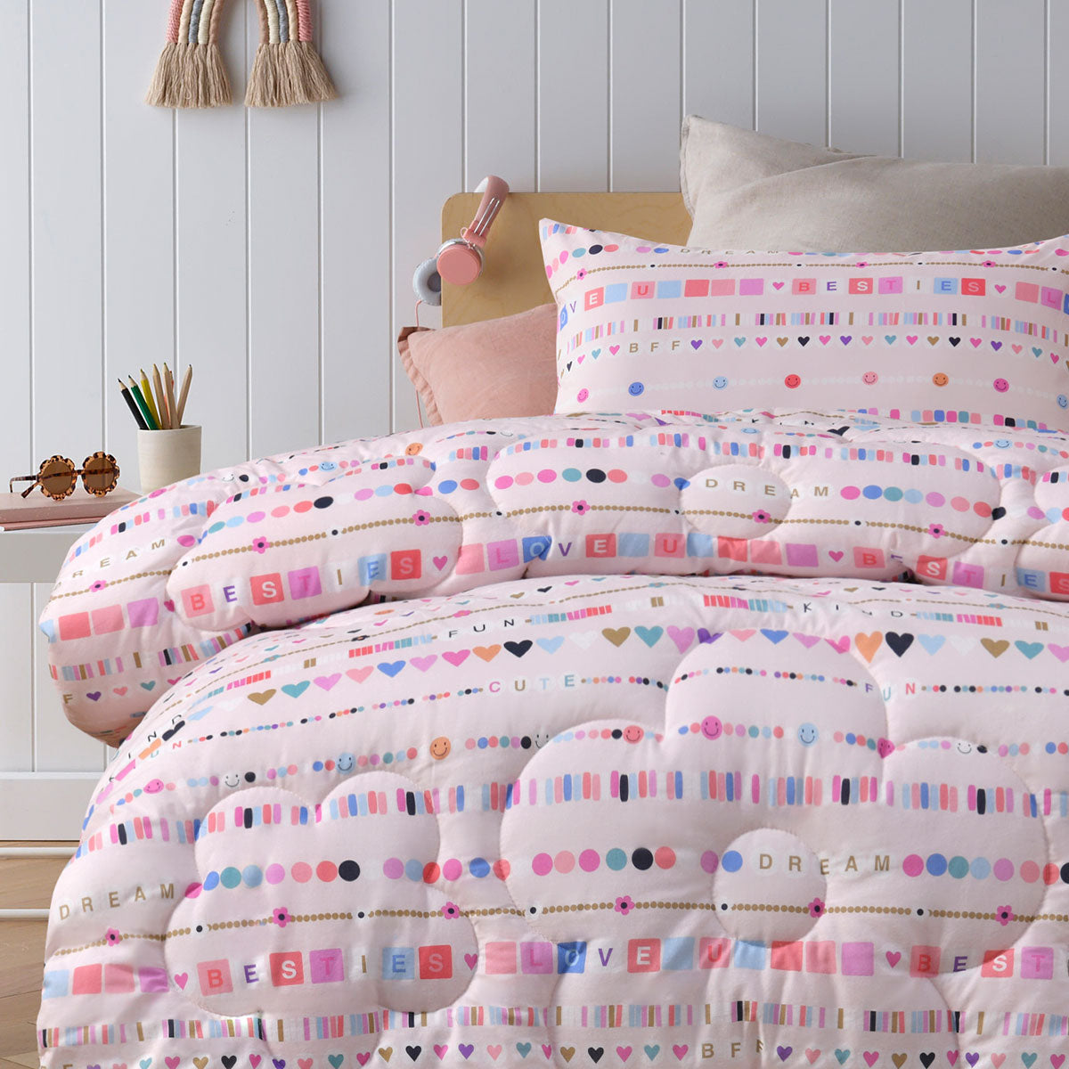 Happy Kids Swifty 2 Piece Washed Cotton Cover Comforter Set Single 160cm x 220cm