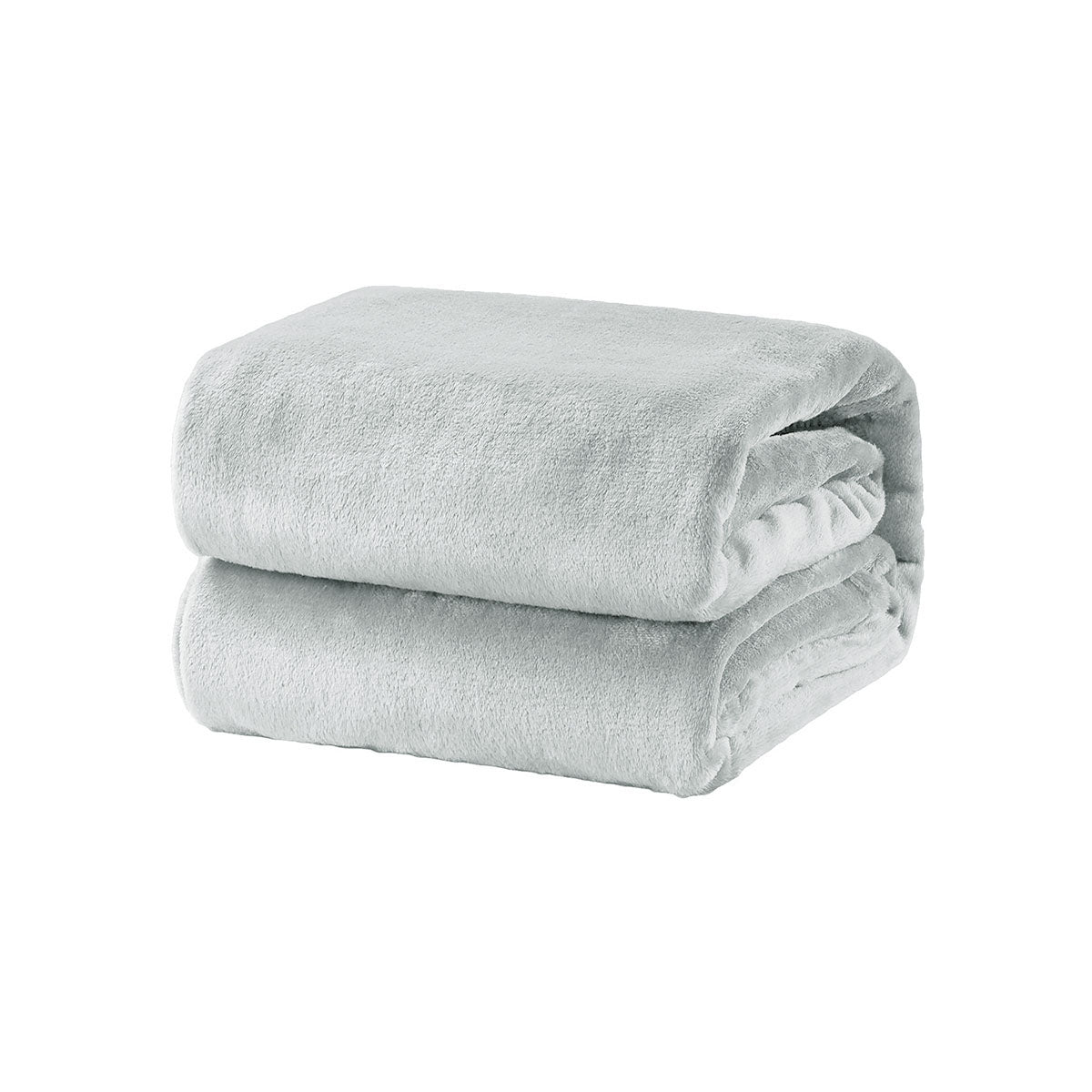 Super Soft Micro Flannel Plush Blanket Single 150 x 220 cm Grey