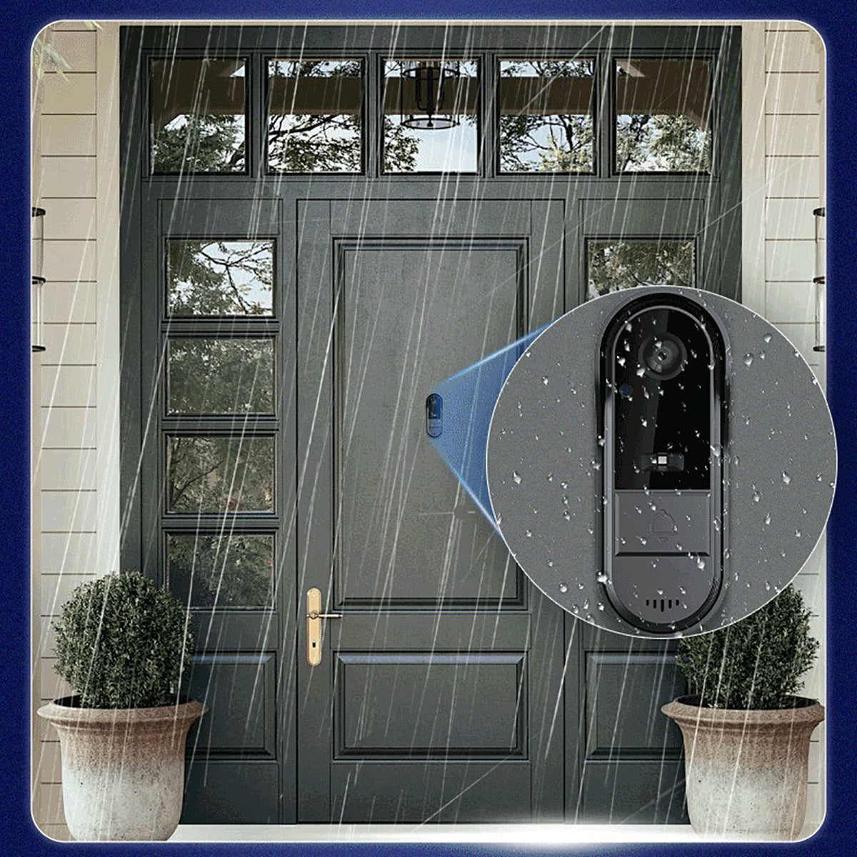 Smart Wireless Video Doorbell with 4.3" Screen HD 8MP Camera Night VisionTwo-Way Audio IP65