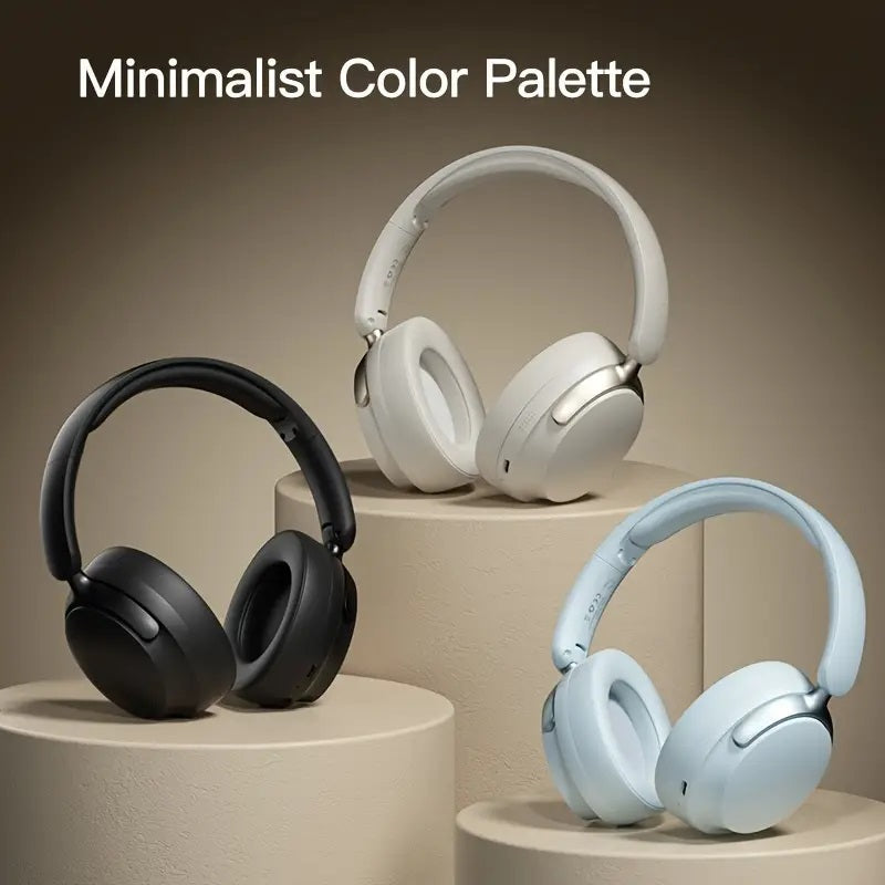 JR SY-T7 Bluetooth 5.4 Over-Ear Headset Wireless Headphones with Noise Cancelling Mic (Light Blue)
