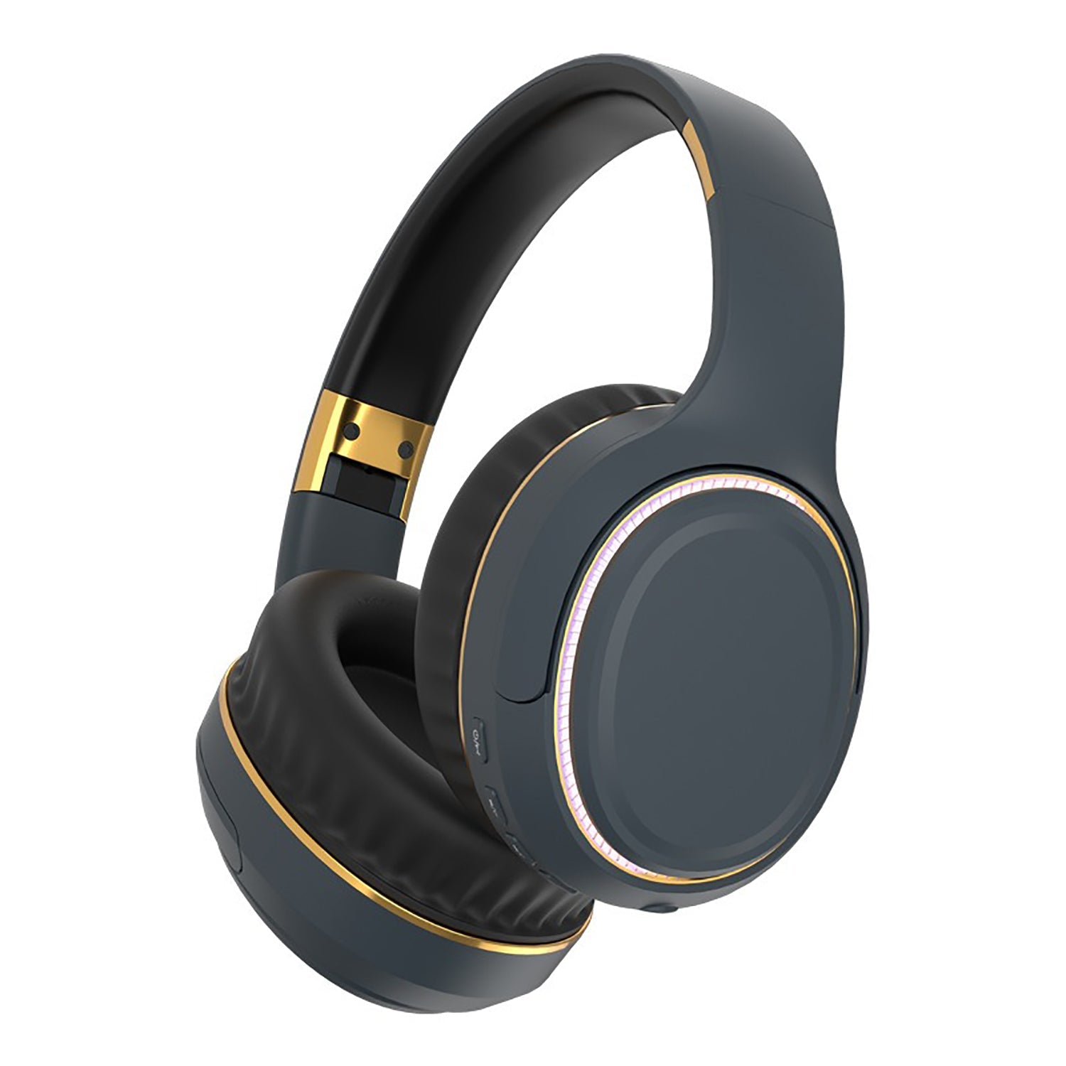 JR H6 Foldable Bluetooth 5.3 Wireless Headphone Over Ear Active Noise Cancelling Deep Bass Headset (Navy Blue)