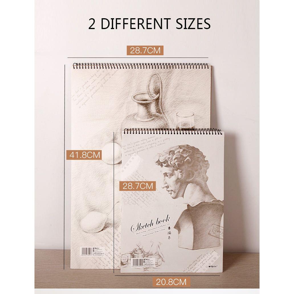 Sketch Pad 40 Sheets Artist Drawing Painting Art Paper with Thick Baseboard(41.8*27.8cm)
