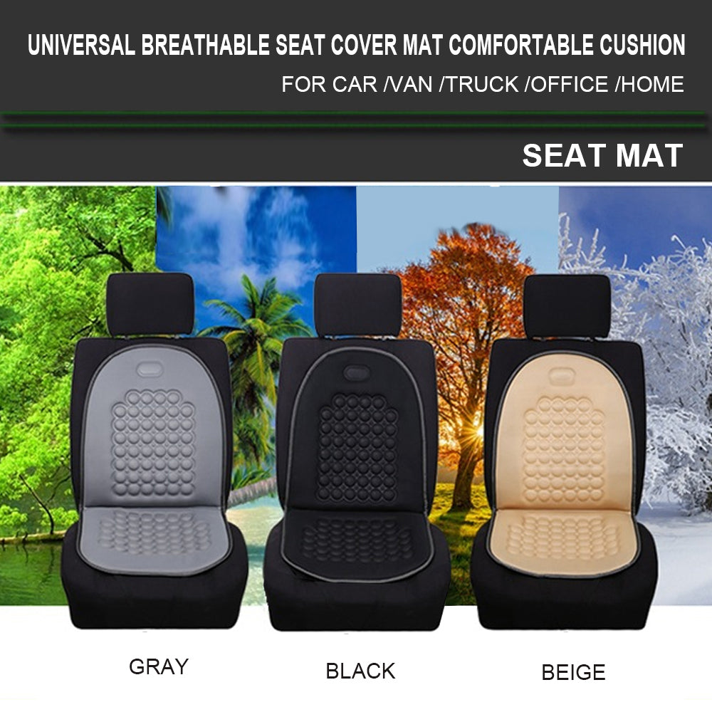 2Pack Universal Breathable Car Seat Pad Cover Mat Comfortable Chair Cushion (Beige)