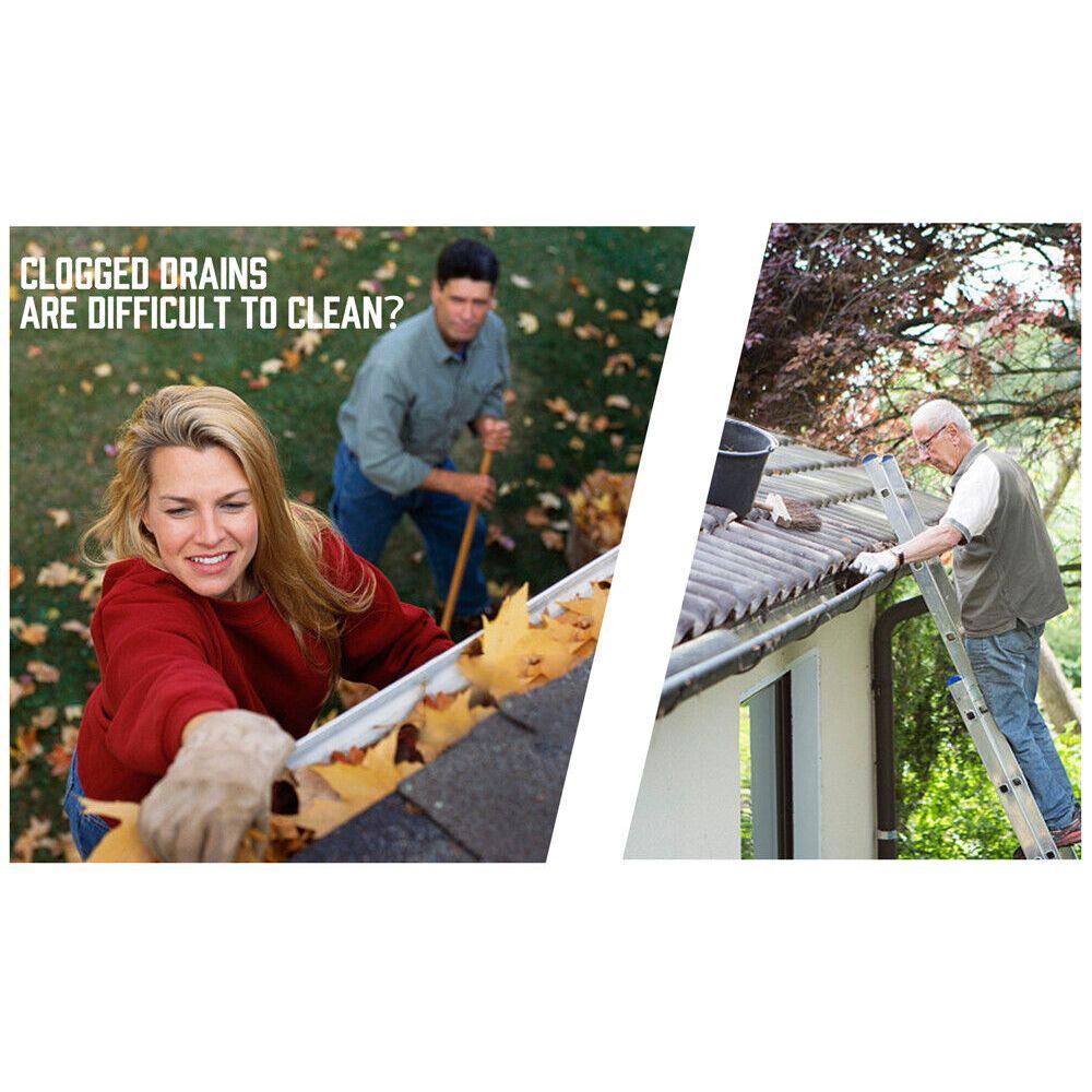 98x10cm 12x Gutter Brush Roof Leaf Guard Heavy Duty Twigs Filter Home Garden