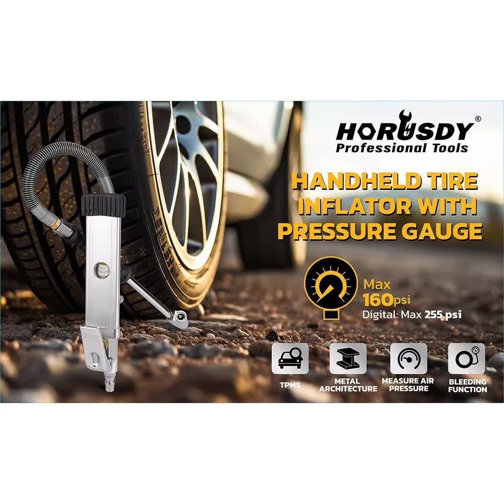 3in1 255PSI Tyre Inflator Car Motorcycle Air Tire Pressure Gauge Hose Pump Au