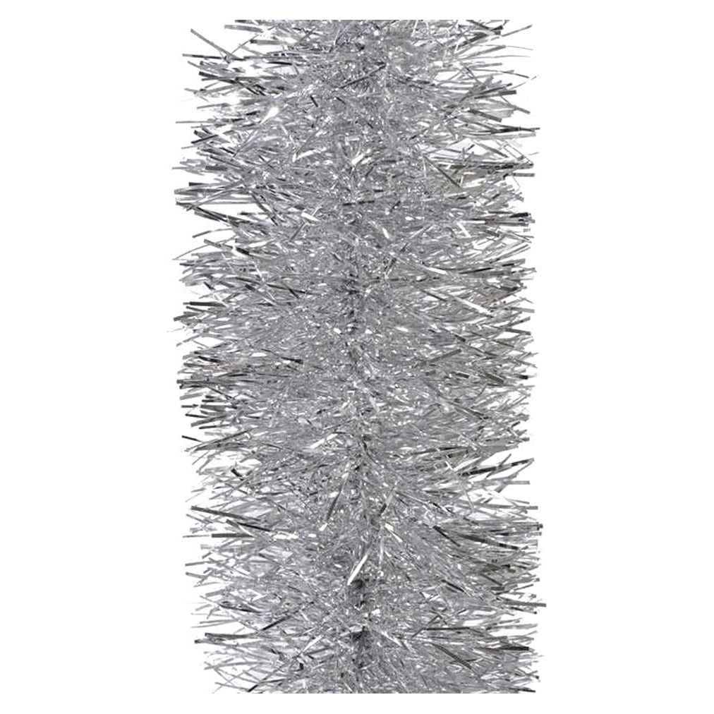 5x 2.5m Christmas Tinsel Xmas Garland Sparkly Snowflake Party Natural Home Décor, Traditional Silver