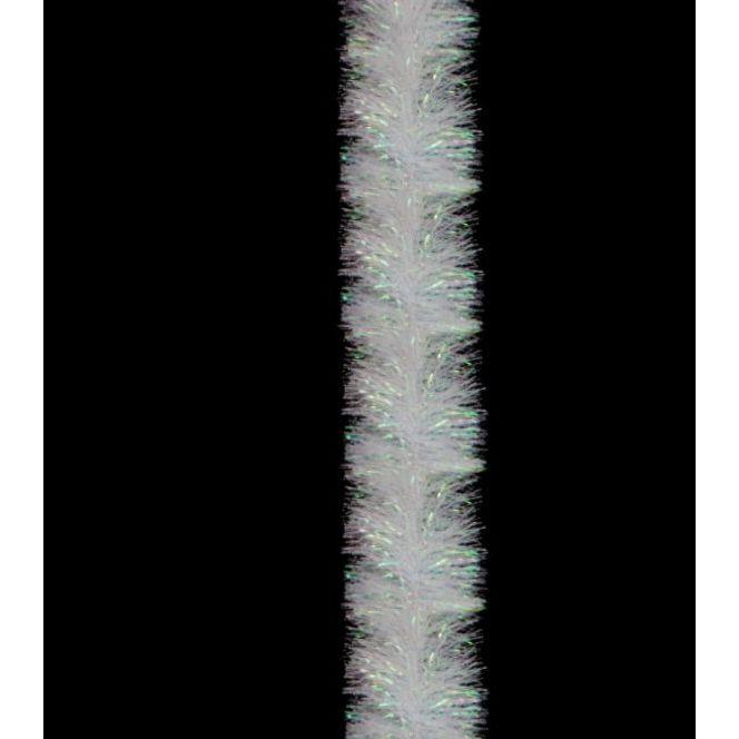 5x 2.5m Christmas Tinsel Xmas Garland Sparkly Snowflake Party Natural Home Décor, White Pearlescent