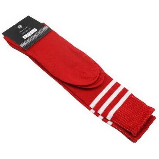 Mens Womens Sports Breathable Tube Long High Socks Knee Warm Casual Footy Soccer, Red