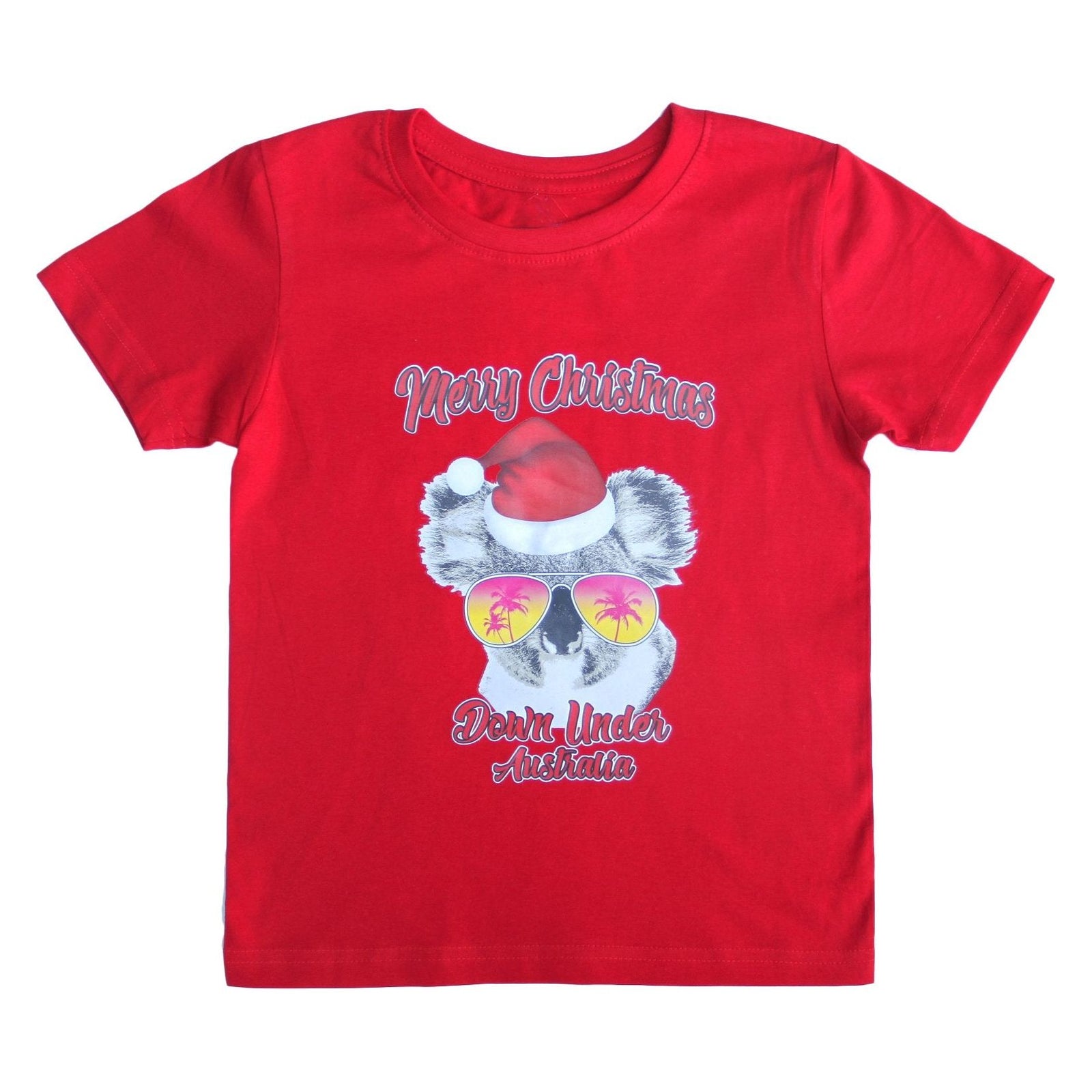New Funny Adult Xmas Christmas T Shirt Tee Mens Womens 100% Cotton Jolly Ugly, Koala Sunglass (Red), 2XL