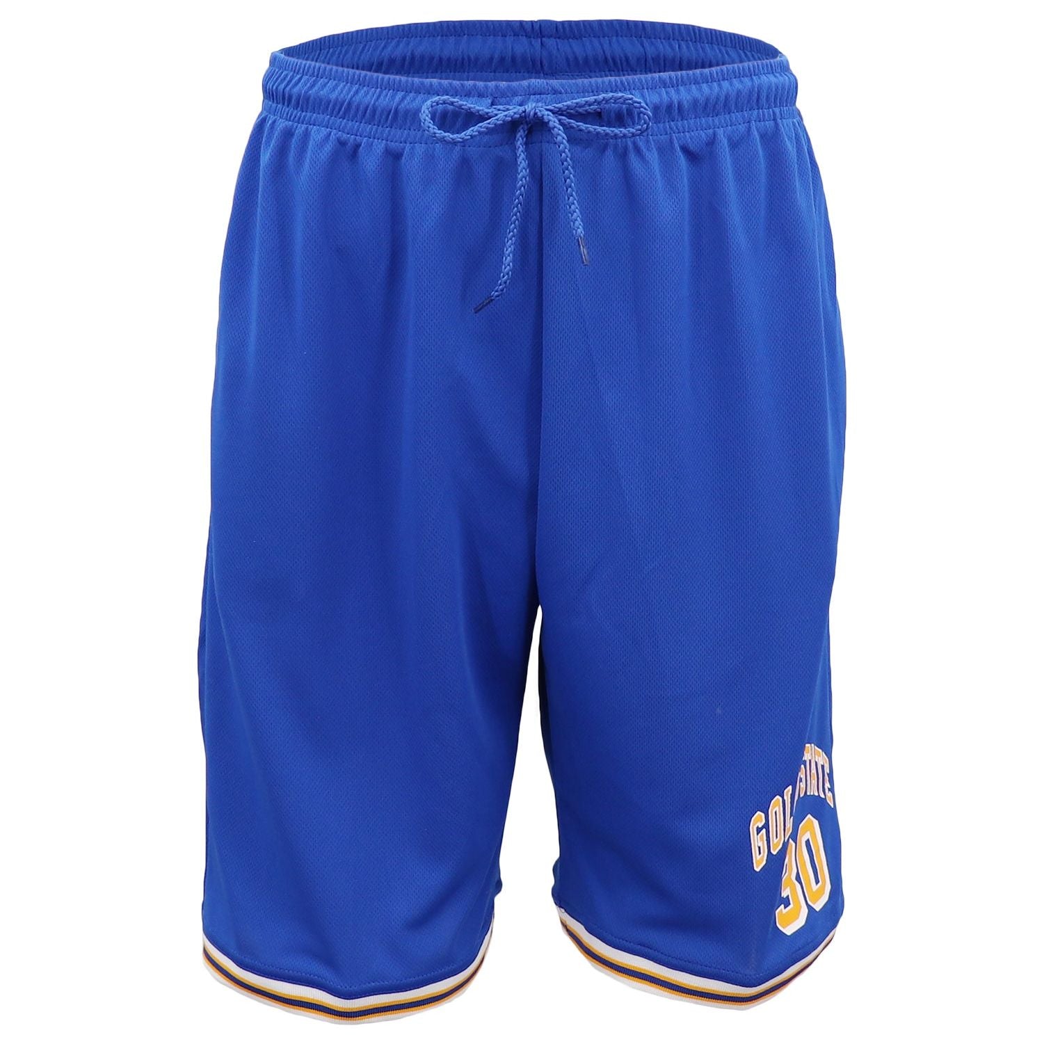Men's Basketball Sports Shorts Gym Jogging Swim Board Boxing Sweat Casual Pants, Blue - Golden State 30, M