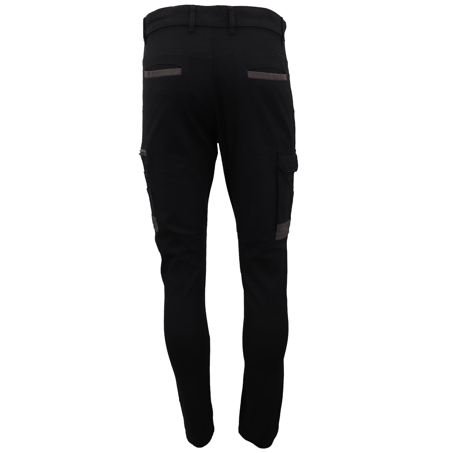 Men's Cotton Drill Cargo Work Pants UPF 50+ 13 Pockets Tradies Workwear Trousers, White, 32