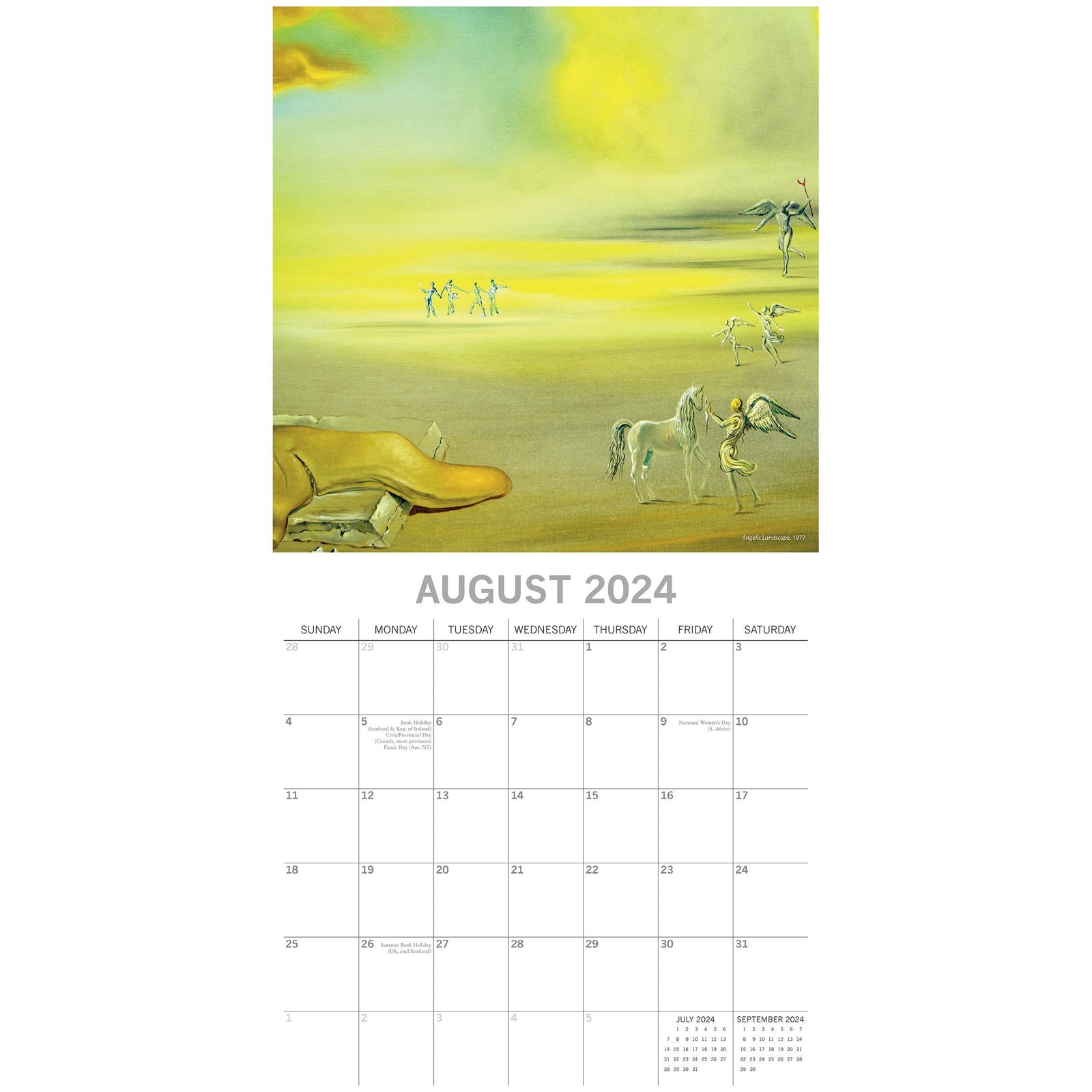 Dali - 2024 Square Wall Calendar 16 Months Arts Planner Christmas New Year Gift