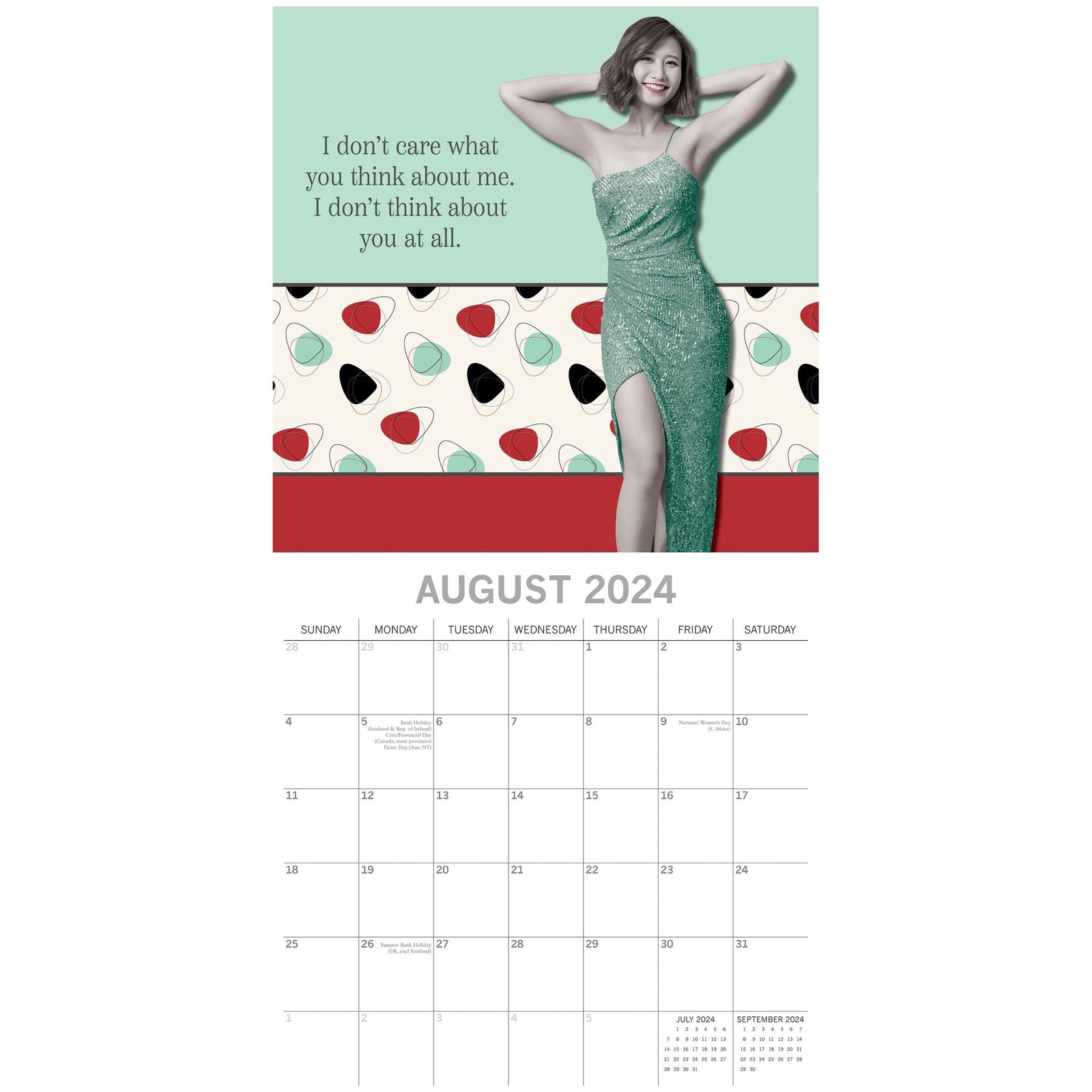 Bitchy Talk - 2024 Square Wall Calendar 16 Month Planner Christmas New Year Gift